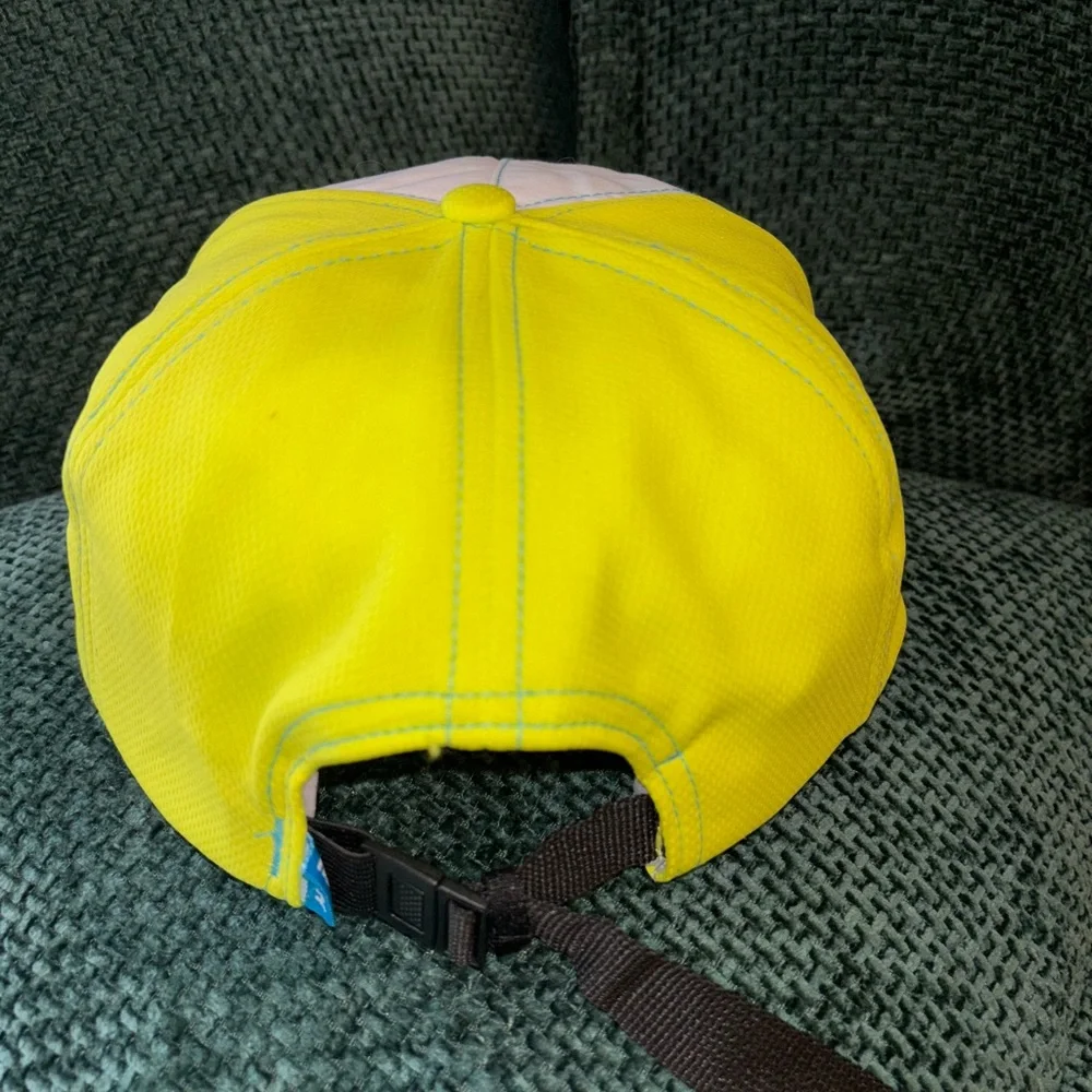 HOKA ONE ONE Time to Fly Color Block Running Cap Trucker Strap Back Retro hat - Picture 2 of 12